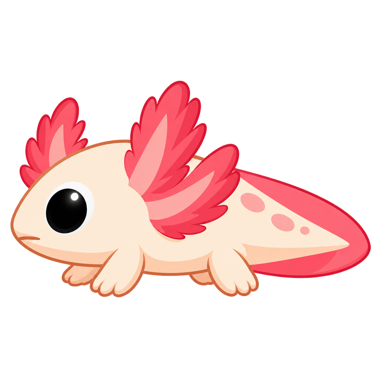 A friendly pink aquarium creature